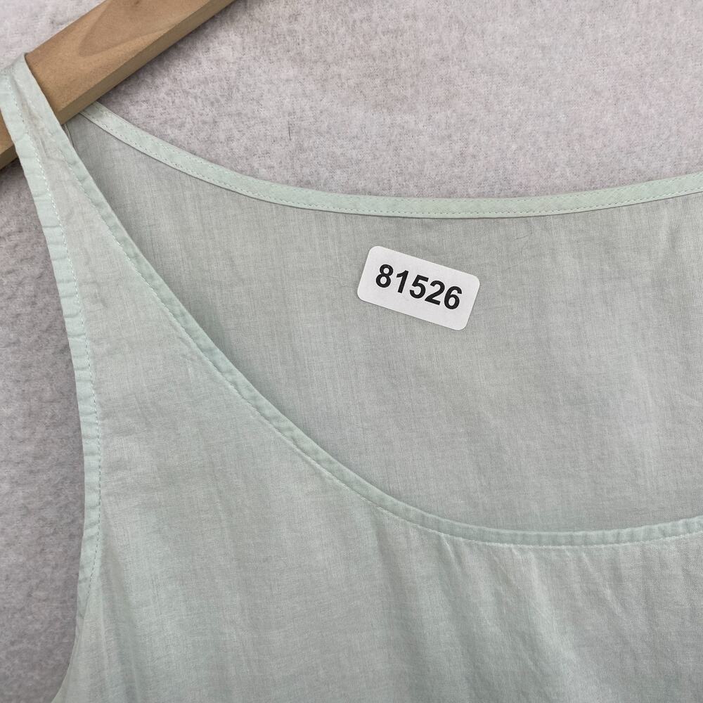 EILEEN FISHER Slip L Organic Cotton Gauze Dress Scoop Neck Tank Aqua Blue - Picture 11 of 11